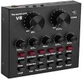 V8 Portable Audio Mixer Interface For Live Streaming / Recording. 