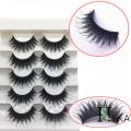 New Portable Eay to Ue 5 Pair Natural Fale Eyelahe Handmade Natural Thick Long Cro Lifelike Wipy Fluffy Buhy Curling Eye Lahe et Beauty MakeUp Extenion Cometic Tool. 