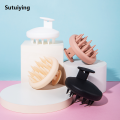 Sutuiying Soft Silicone Hair Shampoo Brush Scalp Massage Hairbrush Hair Luxury Care Tools Wet and Dry Shower Bath Spa Tools Holloween Gifts. 
