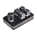 1Set USB Macro Custom Mini Keyboard 4 Keys 1 Knob Programming DIY Mechanical Keyboard Portable Hot-Swap Blue Switch Keypad Black. 