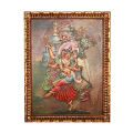 Manjushree God Colorful Antique Handmade Releif Painting 20*26 Inches. 