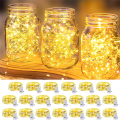 Battery Operated LED Fairy Lights 3 Features Blinking, Slowly Blinking 2 Meter Waterproof Mini String Lights for Weddings. 