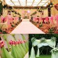 10m Organza Wedding Decoration Sheer Fabric Wedding Backdrop Chair Sashes Staircase Chair Back Gauze Tulle Roll. 