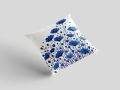 Set of 4 Blue Floral Printed Cushions with Filling – Set of 4. 