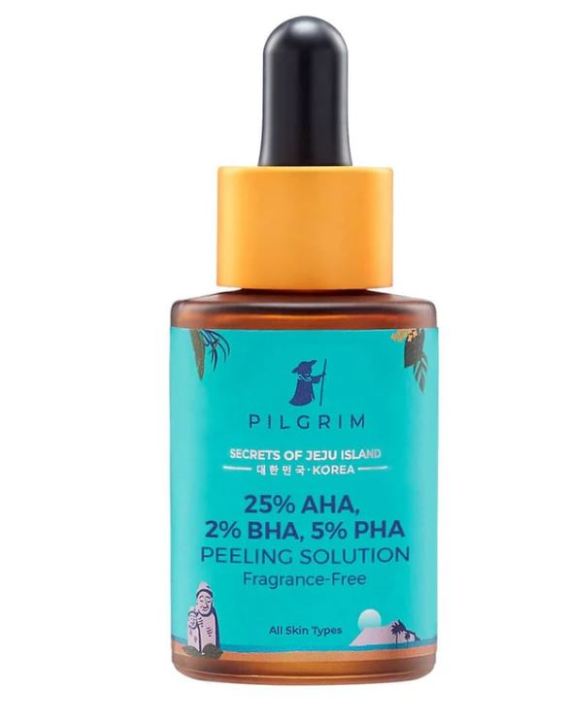 Pilgrim 25% AHA 2% BHA 5% PHA Face Peeling Solution for Acne Scars 30 ml
