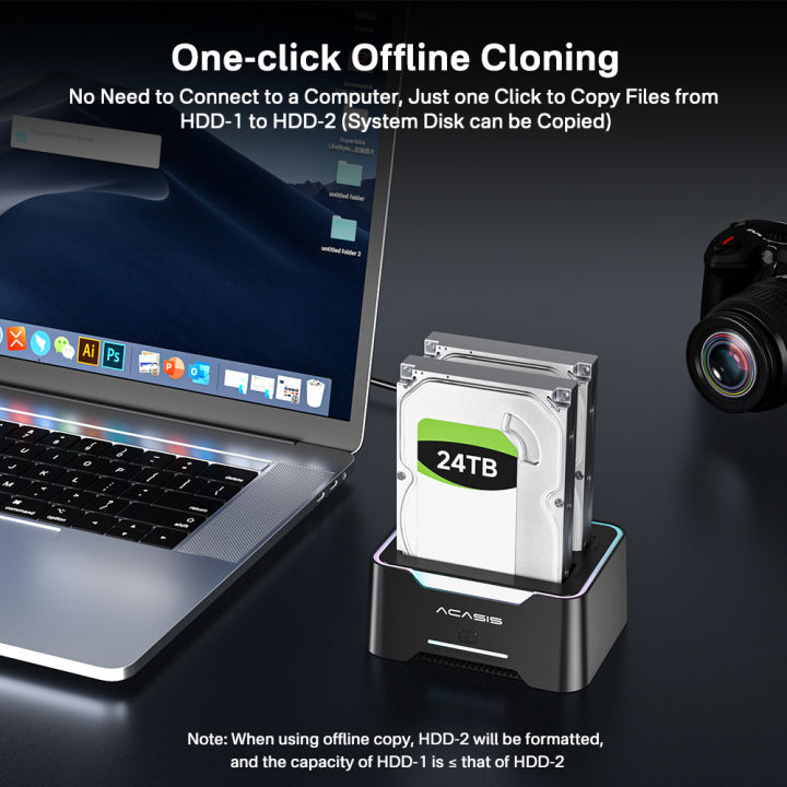 Acasis%20Dual-Bay%203.5"%20HDD%20Enclosure%20%7C%20Offline%20Cloning%20&%2048TB%20Storage%20%7C%20U-S-B3.0%205Gbps%20%7C%20Independent%20Dual-Drive%20Management%20%7C%20Tool-Free%20Design%20%7C%20Model%20HDD%20Base%20-%20Image%203