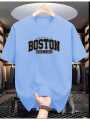 Unisex BOSTON COTTON PRINTED T-SHIRT ( Men & Women ). 