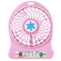 Mini Portable Fan Rechargeable Air Cooler 3 Modes Speed LED Lighting Function Desktop Fan. 