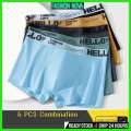 Fashion Nova Ready Stock Mens Underwear Cotton Trend Hello Breathable Spender Lelaki Large Size Boxer Briefs for Men. 