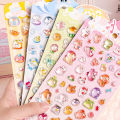 1Sheet Cartoon 3D Relief Waterproof Stickers Creative DIY Stationery Stickers GJCUTE. 