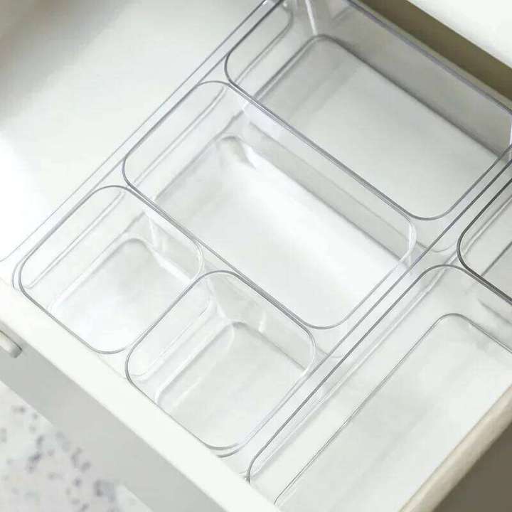 Plate Rack Transparent Container Transparent Desk Plastic Storage Container Drawer Table Jewelry Box ...