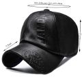 Cap Leather New Fashion Outdoor & Sports Adjustable Vintage Snapback Men's Leather Casual Hat. 