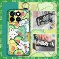 Wrist Strap Wristband Phone Case For ZTE Blade A35/A55 Silicone ring Dirt-resistant protective Back Cover Kickstand Cute. 