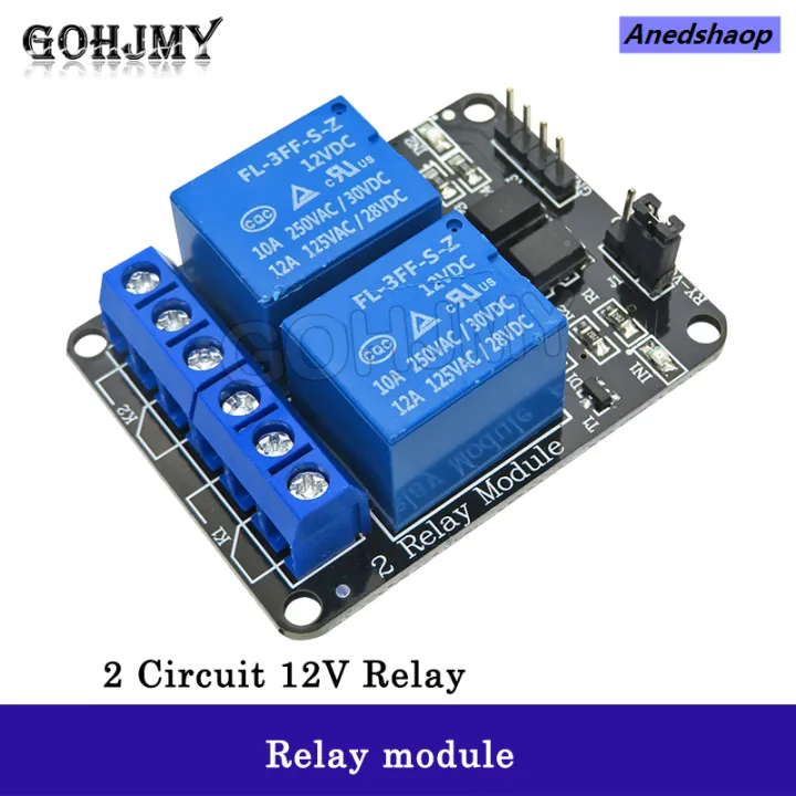 Anedshaop 12V 2 channel relay module with optocoupler New style>New ...