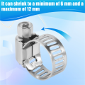 15 Pcs Stainless Steel 8mm to 12mm Hose Pipe Clamps Clips Fastener. 