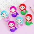 5 Piece Colorful Stationery Kawaii Mermaid Student School Office Supplies Children Erasers For Kids Gift Pencil Rubber Eraser. 