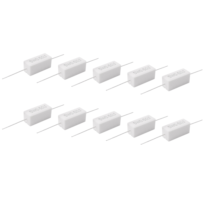 50 adet BPR56 5W 0.5R 0.5 Oh 5w Endüktif Olayan Seraik Çiento Direnç Tel Dol