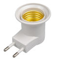 E27 LED Light Male Sochet Base Type to AC Power 220V EU Plug Lamp Holder Bulb Adapter Converter + ON/OFF Button Switch. 