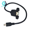 USB Type B USB-B Female with Panel Mount to Mini USB Plug Male Adapter Cable. 