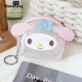 Wenefang Sanrio Hello Kitty Transparent Coin Purse Cartoon Anime Cute My 2025 Melody Kuromi Cinnamoroll Bluetooth Earphone Bag Holiday Gifts. 
