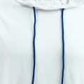 White Mixed Cotton Front Pocket Hoodie For Men. 