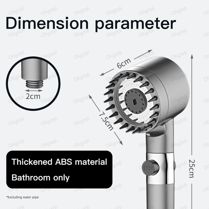 PVC%20Adjustable%20Angle%20Shower%20Head%20Multi%20Function%204%20Mode%20with%20Mist,%20Massage%20&%20Rain%20functions%20-%20Image%204
