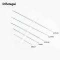 Difutagui 2025 New 5PCS/lot Big Eye Curved Open Stainless Steel Beading Needles for beads pearls Threading String Cord Jewelry Making Tools Pins. 