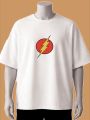 The Flash Lightning Logo Printed Tshirt (Brown, Black, Maroon, White, Cream, Blue). 