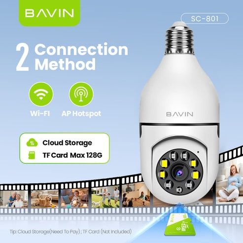 BAVIN%20SC801%20Smart%20Security%20Lens%20Bulb%20CCTV%20Camera%203MP%20WiFi%20Camera%20w/Motion%20Tracking%20Alarm%20System%20-%20Image%202