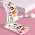 Crayon Shinchan Desktop Mobile Phone Stand Suitable For IPhone IPad Cartoon Cute Lift Stand Multi-function Folding Stand. 