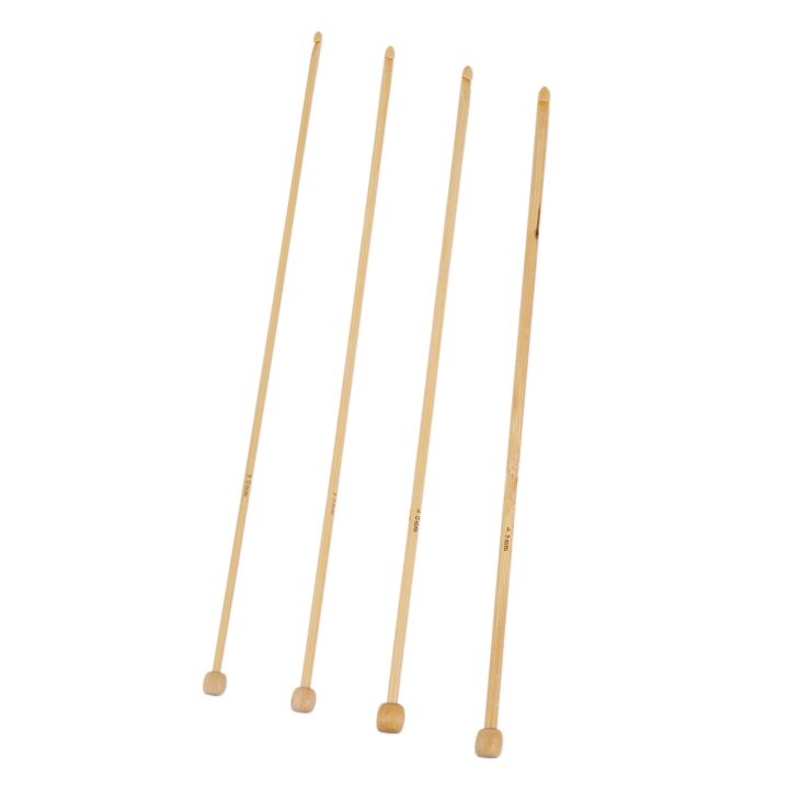 JAERBEE%20Natural%20Color%20Natural%20Bamboo%20Single%20Pointed%20Afghan%20Tunisian%20Crochet%20Hooks%20Needles%2025.5Cm-25Cm%20Long,1%20Set(12%20Pcs/Set)%20-%20Image%204