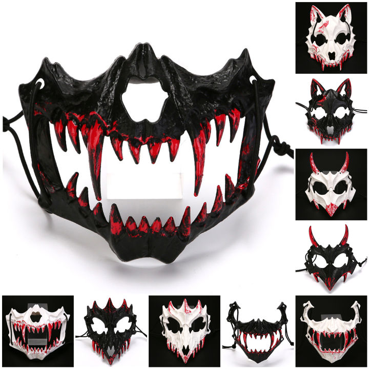 DT(Clearance%20price)%20Obstruction-free%20Mask%20Design%20Scary%20Animal%20Skeleton%20Half%20Face%20Mask%20for%20Halloween%20Cosplay%20Elastic%20Straps%20Blood%20Design%20for%20Carnivals%20-%20Image%205