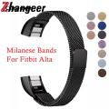 Carry meed High Quality Stainless Steel Milanese Watch Strap for Fitbit Alta HR Metal Loop WristBand Sport Watch Bracelet Accessories. 
