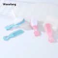 Wenefang 2pcs/Set Baby Care Brush Comb Anti-scratch Girl Cartoon Hairbrush Newborn Hair Brush Infant Comb Head Massager Kids. 