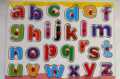 English Letters Board Toy ABC Wooden Jigsaw Puzzle with Knobs Learn English Alphabet for Kids Boys & Girls. 