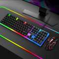 Gaming Keyboard Wired Mouse Set Rainbow Backlight USB Wired keypad Ergonomic Computer Gaming Mouse For Laptop PC Games. 