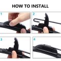 Car Windshield Wiper Blade 21" | Quiet & Streak-Free | Universal and Hybrid Design | U-Shaped Hook Lock Mechanism. 