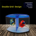 Fish Breeding Plastic Betta Isolation Box Single/Double Grid Transparent Betta Fish Tank Fish Breeder Box Office Fish. 