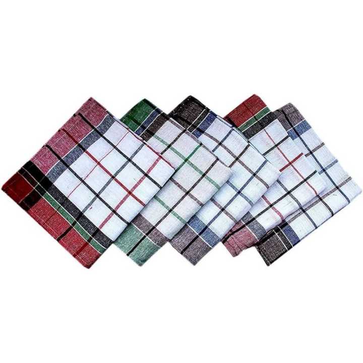 6 Pcs Black Check Design Cotton Kitchen Dish Towel