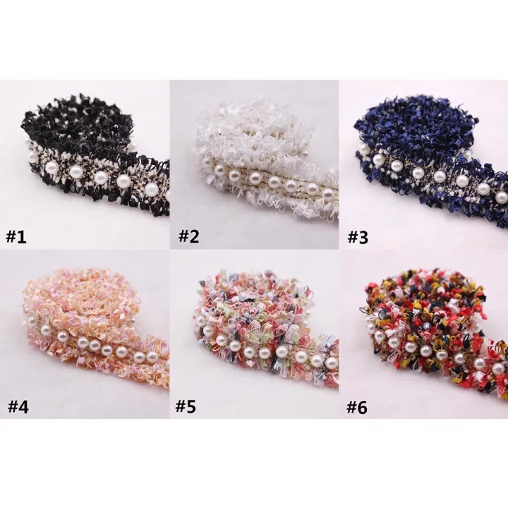 1%20yard%20DIY%20Craft%20Gold%20Sewing%20Supplies%20Costume%20Dress%20Handmade%20Pearl%20Beaded%20Lace%20Trim%20Ribbon%20Fabric%20-%20Image%203