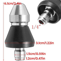 2PCS Sewer Cleaning Tool High-Pressure Nozzle Stainless Sewer Jetter Nozzle Sewer Jetter Kit for Pressure Washer 1/4In. 