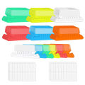 Certiou Clear Label Holders 120pcs Clear Tab Label Holder Folders with Color Inserts Organize Documents with Wide-angle Design for Office. 