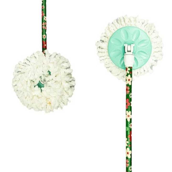 Mop Handle Wooden Stick With Microfiber Head For Floor Cleaning