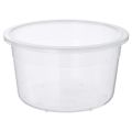 Pack of 50 Pieces 500 ml Plastic Disposable / Reusable Storage Containers / Container For Food Packing / Packaging Parcel Box and Multipurpose. 