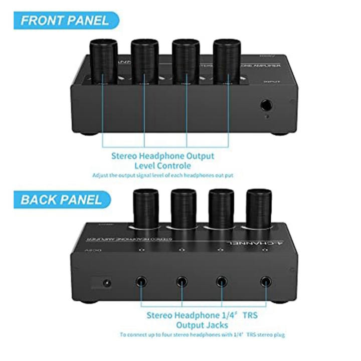 4%20Channel%20Headphone%20Amplifier%20Headphone%20Splitter%20With%204%203.5MM%20Headphone%20Output%20And%203.5MM%20Audio%20Input%20-%20Image%205