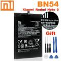 Xiao Mi Phone Battery BN54 For XIAOMI Redmi Note 9 BN54 5020mAh Replace 3.85V Lithium-ion Polymer Battery + too. 