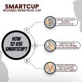 SMARTCUP Menstrual Cup FDA Approved Medical grade Silicone (LARGE/30ML/SCS-105)With Wash Free. 