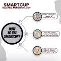SMARTCUP Menstrual Cup FDA Approved Medical grade Silicone reusable ( SMALL/ 20ML /RANDOM COLOR/SCS-105)With Wash Free. 