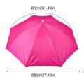 Hands Free Umbrella Folding Umbrella Hat For Adults And Kids UV Protection Umbrella Cap Adjustable Headwear For Fishing Golf. 