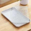 Portable Plastic Drain Tea Tray Detachable Double-layer Cutlery Holder Tableware Storage Serving Plate Household. 